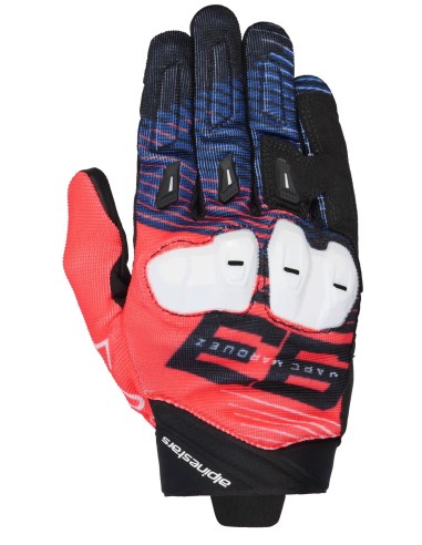 Guantes Alpinestars MM93 SPX 1 | Negro-rojo fluor-azul marino-blanco