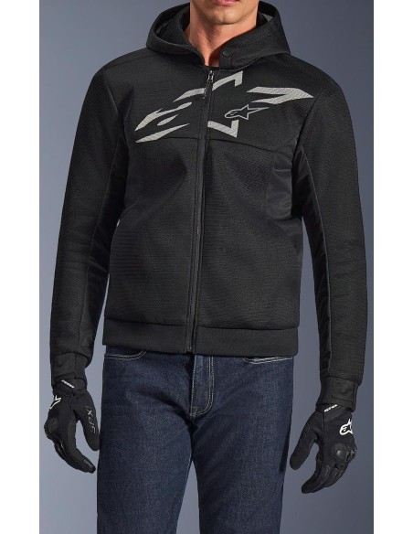 Sudadera Alpinestars Chrome Superairflow | Negro-gris oscuro-blanco