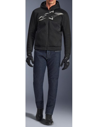 Sudadera Alpinestars Chrome Superairflow | Negro-gris oscuro-blanco