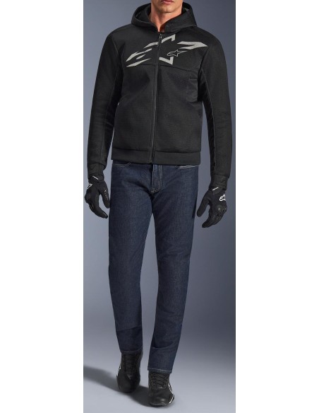 Sudadera Alpinestars Chrome Superairflow | Negro-gris oscuro-blanco
