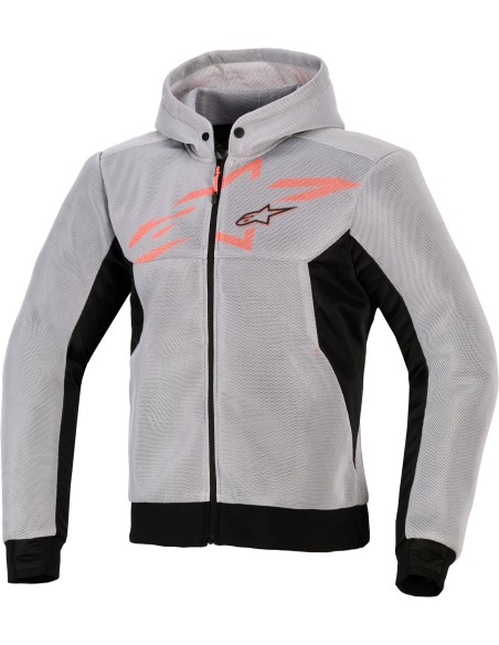 Sudadera Alpinestars Chrome Superairflow | Negro-gris medio-rojo fluor