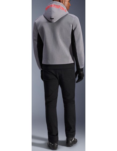 Sudadera Alpinestars Chrome Superairflow | Negro-gris medio-rojo fluor