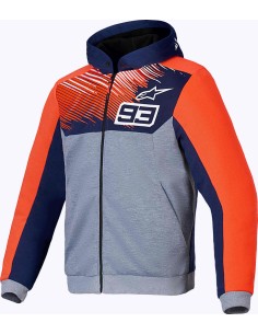 Sudadera Alpinestars MM93 Chrome V2 Sport | Azul marino-gris mezcla-rojo fluor
