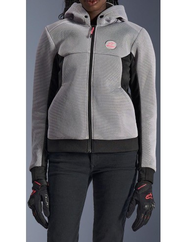 Sudadera Alpinestars Stella Chrome Superairflow | Gris medio-negro-rosa