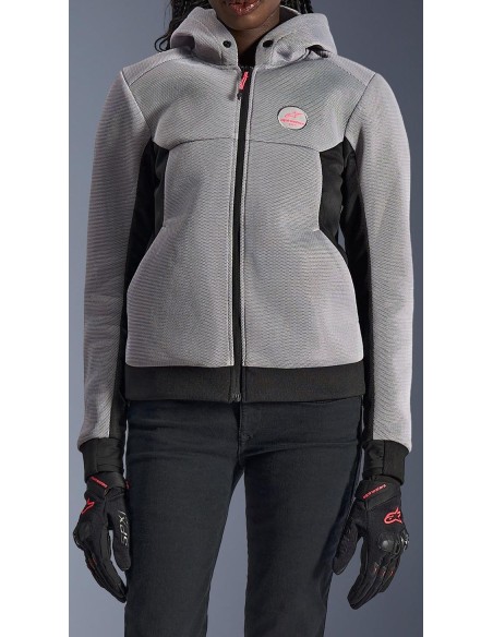Sudadera Alpinestars Stella Chrome Superairflow | Gris medio-negro-rosa