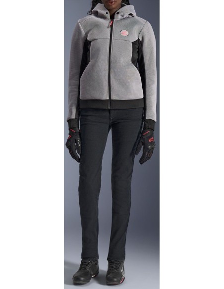 Sudadera Alpinestars Stella Chrome Superairflow | Gris medio-negro-rosa