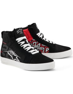 Zapatillas Alpinestars FQ20 Ride-63 Canvas | Negro-blanco-rojo brillante