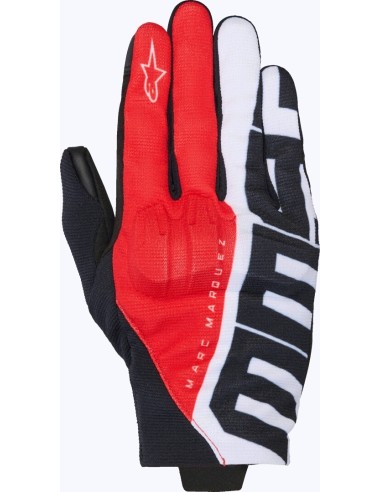 Guantes Alpinestars MM93 Reef V2 | Negro-rojo brillante-blanco