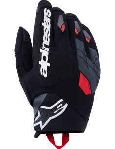 Guantes Alpinestars Durack | Negro-gris-rojo brillante