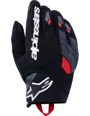 Guantes Alpinestars Durack | Negro-gris-rojo brillante