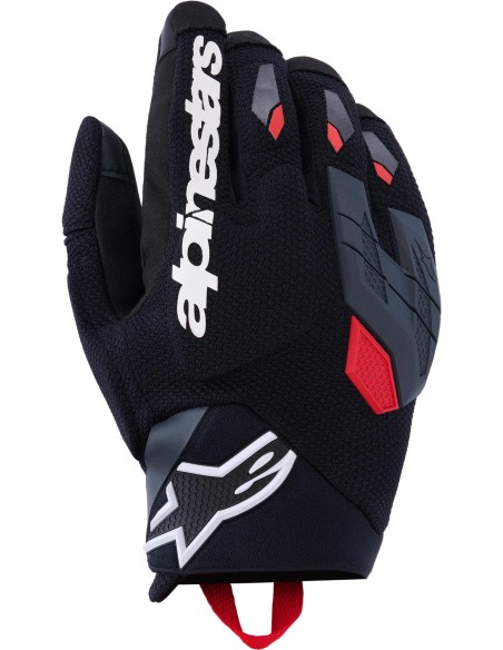 Guantes Alpinestars Durack | Negro-gris-rojo brillante