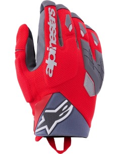 Guantes Alpinestars Durack | Rojo brillante y gris medio