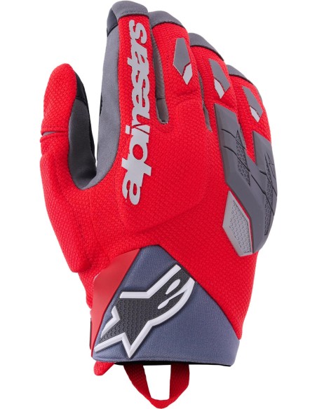 Guantes Alpinestars Durack | Rojo brillante y gris medio