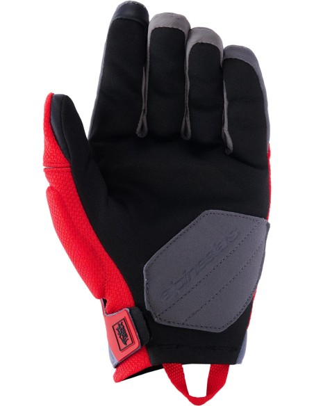 Guantes Alpinestars Durack | Rojo brillante y gris medio