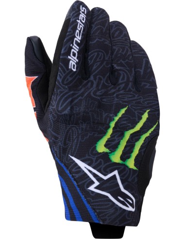 Guantes Alpinestars FQ20 Reef V2 Monster | Negro-rojo fluor-azul-verde