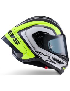 Casco Alpinestars Supertech R10 Arius | Negro-plata-amarillo fluor