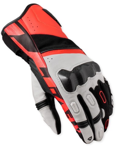 Guantes Revit RSR 5 | Blanco y rojo fluor