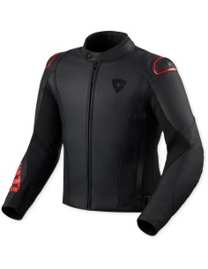 Chaqueta Revit Quadratic | Negro y rojo fluor