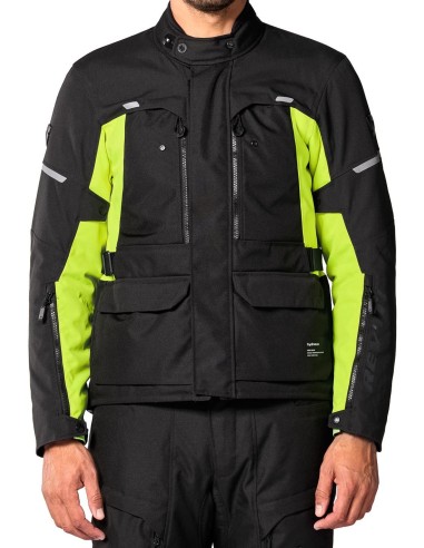 Chaqueta Revit Outback 5 H2O | Negro y amarillo fluor