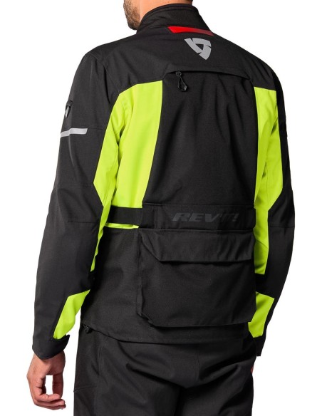 Chaqueta Revit Outback 5 H2O | Negro y amarillo fluor