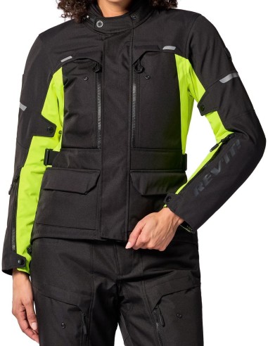 Chaqueta Revit Outback 5 H2O Ladies | Negro y amarillo fluor