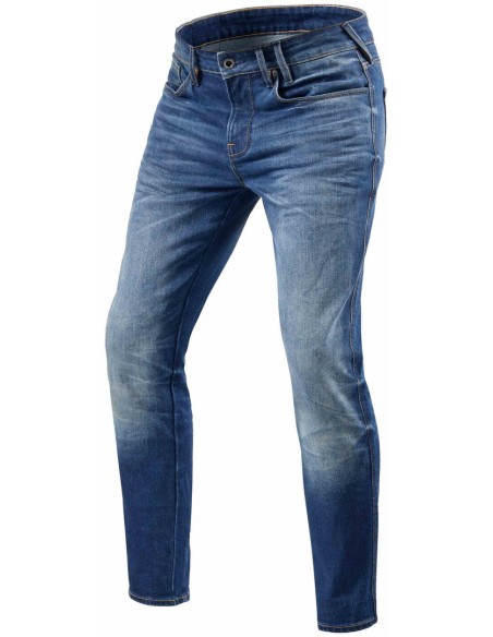 Pantalón Vaquero Revit Carlin SK Tallaje Largo | Azul medio gastado