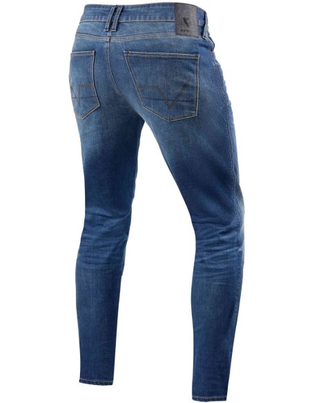 Pantalón Vaquero Revit Carlin SK Tallaje Largo | Azul medio gastado