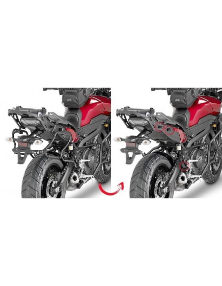 Suporte lateral Givi PLXR2122 para malas laterais Yamaha MT -09 Tracer (15-17)