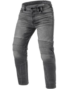 Pantalón Vaquero Revit Moto 2 TF Tallaje Corto | Gris medio gastado