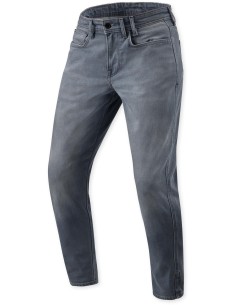 Pantalón Vaquero Revit Keegan Tapered Tallaje Corto | Gris medio gastado