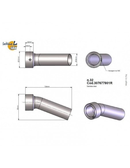 DBKILLER Leovince Gpstile / Factory / Copo Cônico Oval