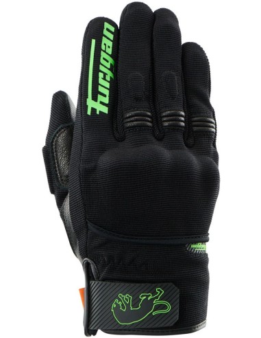 Guantes Furygan Jet D30 Evo | Negro y verde neón