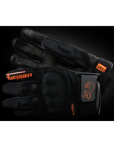 Guantes Furygan Jet D30 Evo | Negro y naranja