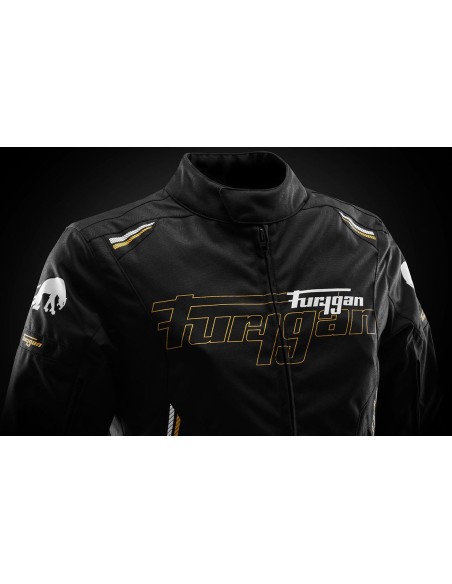 Chaqueta Furygan Agata | Negro-blanco-oro