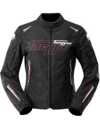 Chaqueta Furygan Agata | Negro-blanco-rosa