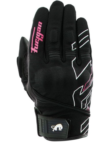 Guantes Furygan Jet Neon D30 Lady | Negro-blanco-rosa
