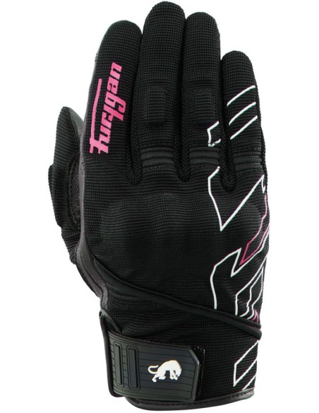 Guantes Furygan Jet Neon D30 Lady | Negro-blanco-rosa