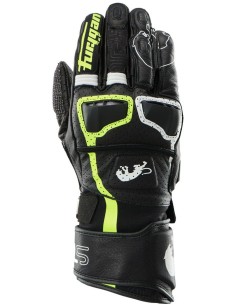 Guantes Furygan Styg15 Vented | Negro-blanco-amarillo neón