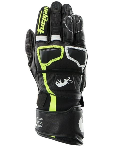 Guantes Furygan Styg15 Vented | Negro-blanco-amarillo neón