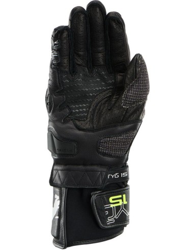 Guantes Furygan Styg15 Vented | Negro-blanco-amarillo neón