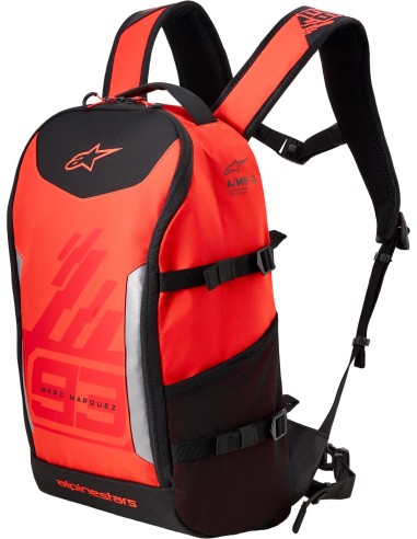 Mochila Alpinestars MM93 AMP3 | Rojo fluor-rojo brillante-negro