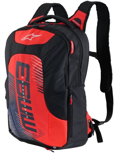 Mochila Alpinestars MM93 City Hunter V2 | Negro-rojo fluor-azul marino-blanco