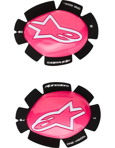 Deslizadera Rodilla Alpinestars GP Plus | Rosa fluor y blanco