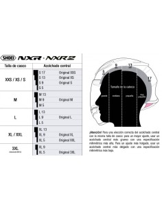 Recambio Shoei Acolchado Central Tipo E para NXR / NXR 2 2