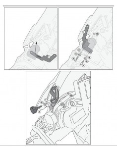 Kit de ancoragens de para-brisa Givi D5108KIT BMW R 1200...