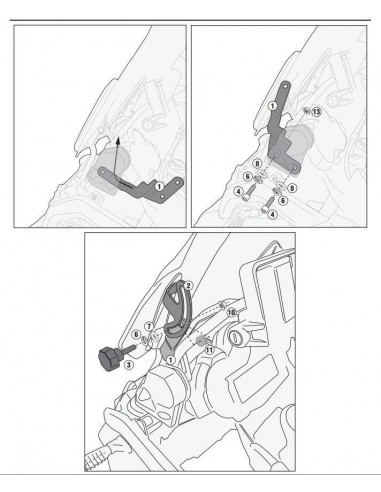 Kit Anclajes Cúpula BMW R 1200 GS (13 - 17)