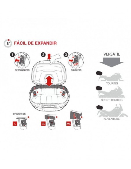 Baul para moto Shad SH59X Expandible