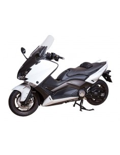 Banco Shad Yamaha T-Max, preto com costura branca. 2