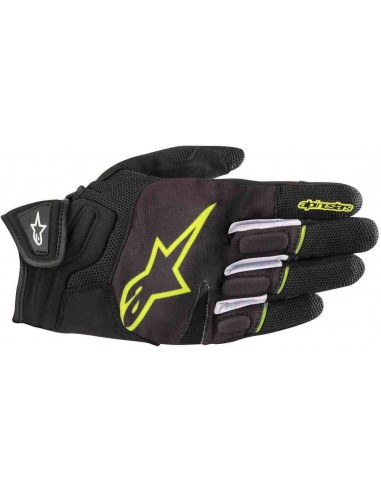 Guantes Alpinestars Atom Negros y amarillos fluor