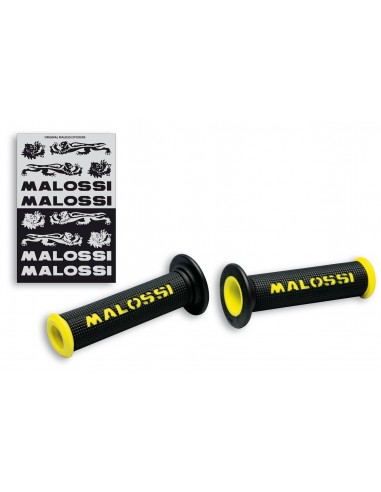Puños Malossi Logo Amarillo Sin Tope